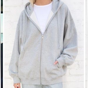 Brandy Melville Christy Hoodie in Gray.
